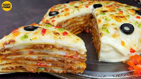 LASAGNA CAKE WITH HOMEMADE SHEETS || by Aqsa's Cuisine - YouTube