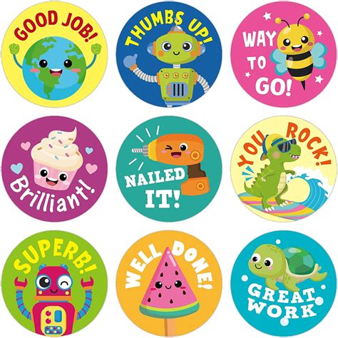 Gooji Small Reward Stickers for Kids, 1008 Pc. Sticker Pack for Teachers, Classroom ...