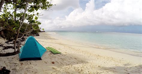 Camp at Flamenco Beach, Culebra, Puerto Rico