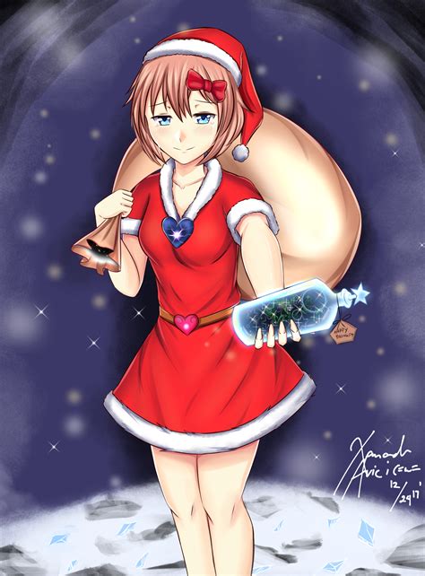 "Happy Thoughts in Christmas! from Sayori from DDLC" - by XanaduAvici ...