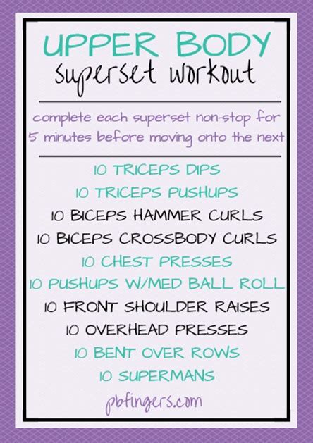 Killer Upper Body Superset Workout - Peanut Butter Fingers