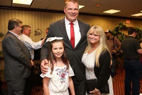 Legendary WWE Superstar Kane (Glenn Jacobs) with his wife Crystal Goins Jacobs and their ...