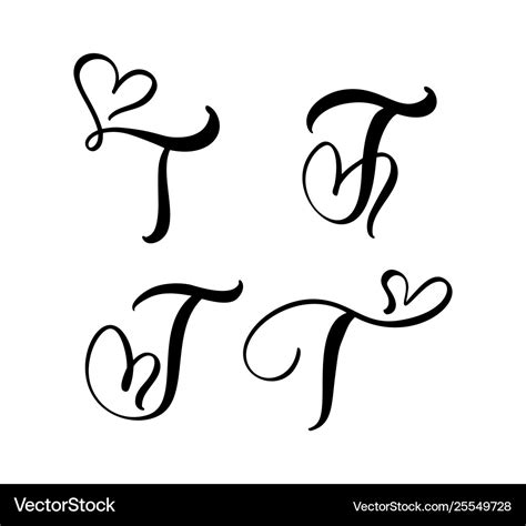 Letter T Monogram Svg