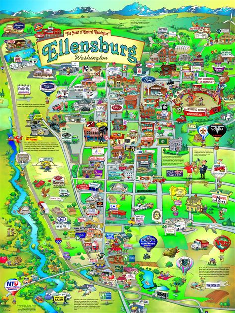 Map Of Ellensburg Washington - Time Zone Map Usa