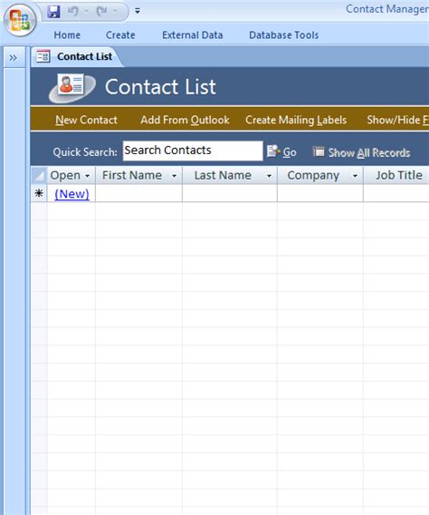 Contact Management Database Template - Business Template | MS Access ...