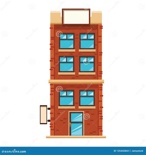 Apartments Building Cartoon Stock Vector - Illustration of building ...