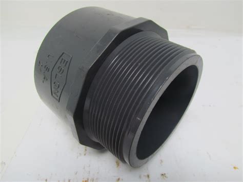 PVC Pipe Fitting Adapter Schedule 80 4" Socket X 4"npt Male