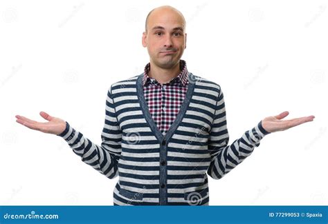 Confused Casual Man Giving I Don T Know Gesture Stock Image - Image of ...