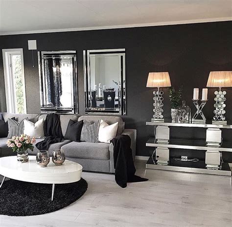 Black White Grey Living Room