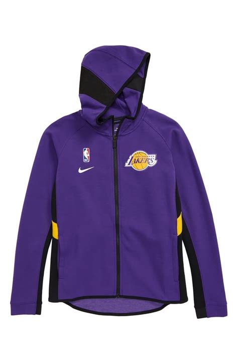 NIKE NBA Los Angeles Lakers Dry Zip-Up Hoodie | Nordstrom | Los angeles ...