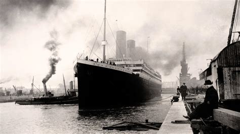 Titanic Being Launched