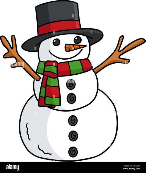 Christmas Snowman Cartoon Colored Clipart Stock Vector Image & Art - Alamy