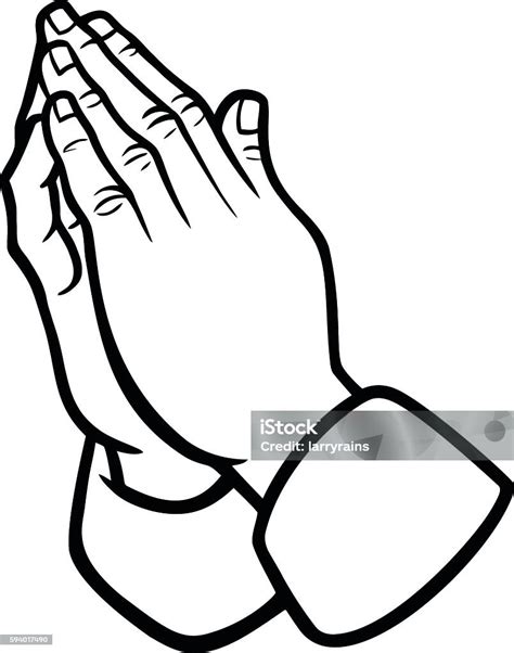 Praying Hands Illustration Stock Illustration - Download Image Now ...