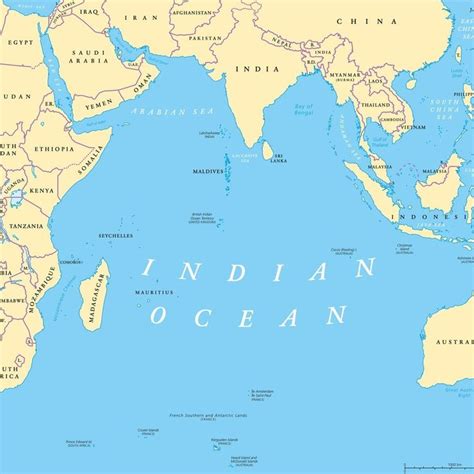 World Map Indian Ocean Islands - Wayne Baisey