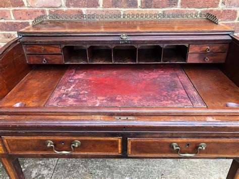 Antique mahogany roll top desk restoration – Daniel Chapman antique ...