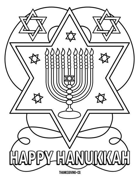 Hanukkah Printable Coloring Pages