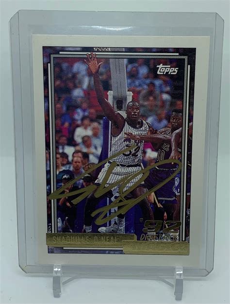 Shaquille O'Neal - Autographed 1992 Topps Gold Rookie Card - Sports ...