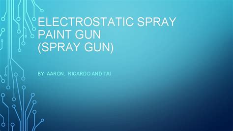 ELECTROSTATIC SPRAY PAINT GUN SPRAY GUN BY AARON