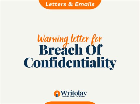 Warning Letter for Breach of Confidentiality Template