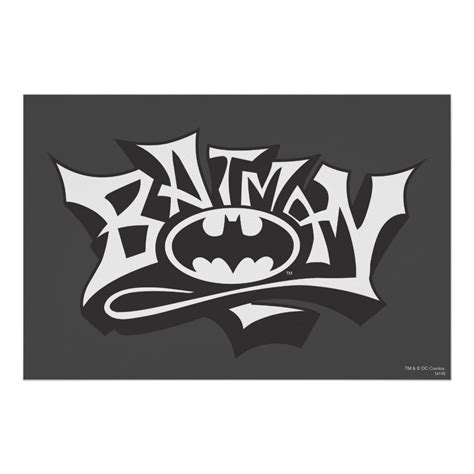 Batman | Graffiti Name Logo Poster | Zazzle | Graphik, Graffiti ...