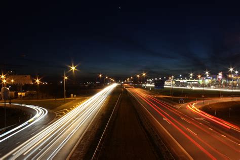 Free Images : light, blur, skyline, traffic, night, city, urban ...