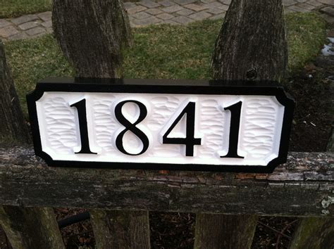 Custom Street Address Sign Rectangle / House number – The Carving Company