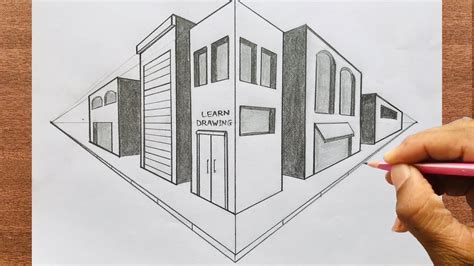 How to Draw a City in Two-Point Perspective For Beginners : 3D Drawing ...