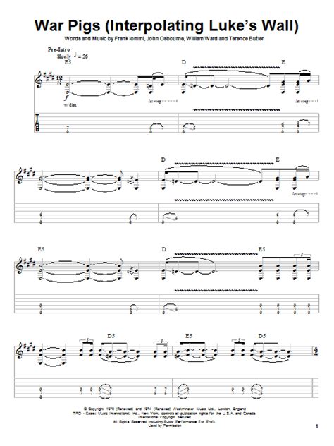 War Pigs (Interpolating Luke's Wall) by Black Sabbath - Guitar Tab Play-Along - Guitar Instructor