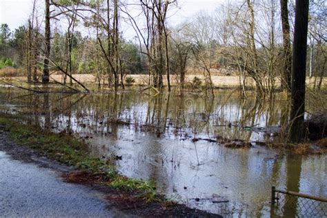 Flooding in Morgan County Alabama after Storm Stock Image - Image of ...