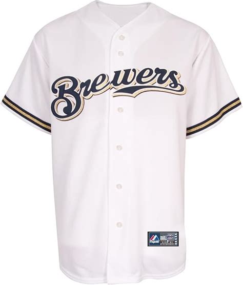 Amazon.com : MLB Milwaukee Brewers Home Replica Baseball Youth Jersey ...