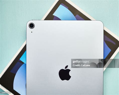 Apple Ipad Air 4 In Sky Blue High-Res Stock Photo - Getty Images