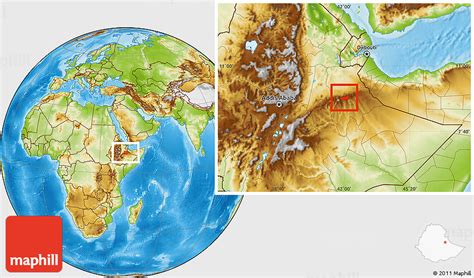 Physical Location Map of Dire Dawa