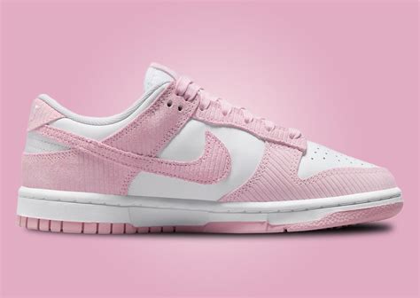 Official Look At The Nike Dunk Low Pink Corduroy - Sneaker News