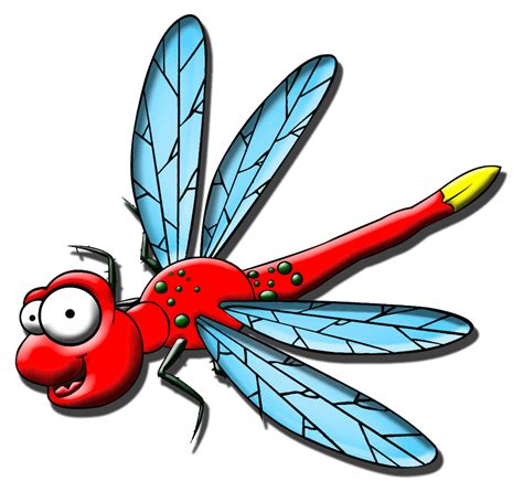 OnlineLabels Clip Art - Cartoon Dragonfly