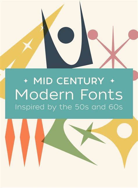 Mid Century Modern Fonts Inspired by the 50s and 60s | Modern fonts, Mid century modern art, Mid ...