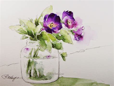 Watercolor Painting Flowers For Beginners at GetDrawings | Free download