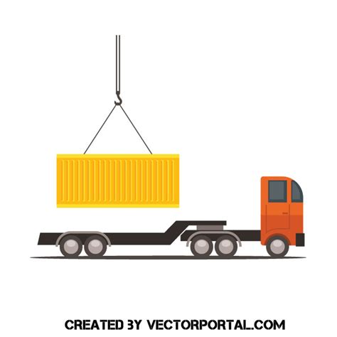 Container truck loading Royalty Free Stock SVG Vector and Clip Art