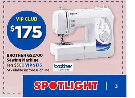 Brother Gs2700 Sewing Machine Offer at Spotlight - 1Catalogue.com.au