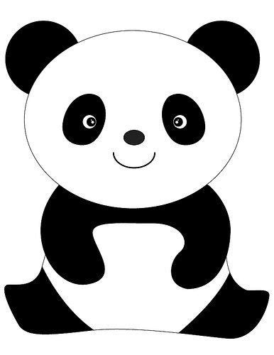 Dibujos Tiernos de Osos Panda para Colorear e Imprimir | Panda para ...