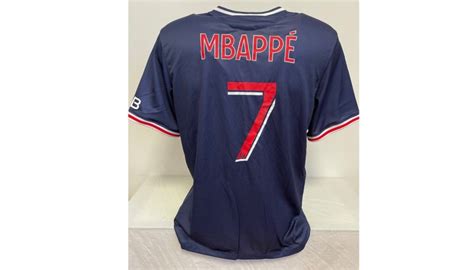 Mbappe's Official PSG Signed Shirt, 2020/21 - CharityStars