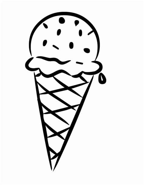 Ice Cream Cones Coloring Page Luxury Ice Cream Cone for Coloring | Ice cream coloring pages ...