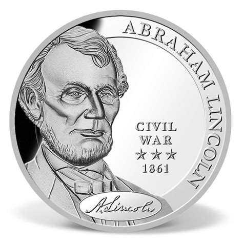 Abraham Lincoln - Commander in Chief Commemorative Coin | Silver-Plated ...