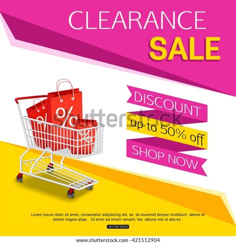 Clearance Sale Banner Shop Vector Illustration Stock Vector (Royalty ...