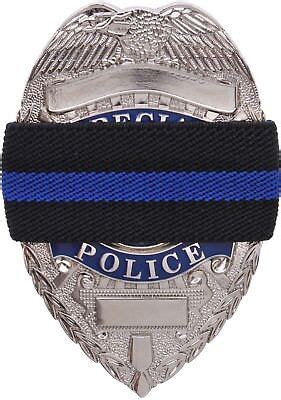 Black Thin Blue Line Elastic Police Law Enforcement Officer Badge ...