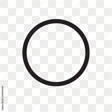 Blank circle vector icon isolated on transparent background, Blank circle logo design Stock ...