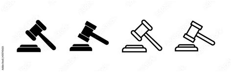 Gavel icon vector. judge gavel sign and symbol. law icon. auction hammer Stock Vector | Adobe Stock