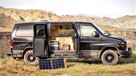 Camper Van Conversion Build for under 4k: Living in a Ford Econoline - YouTube