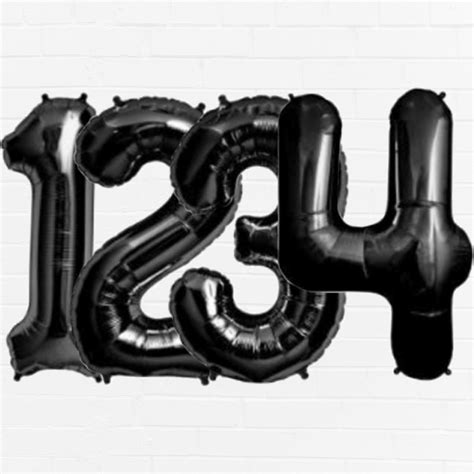 Black Number Balloons — Zurchers