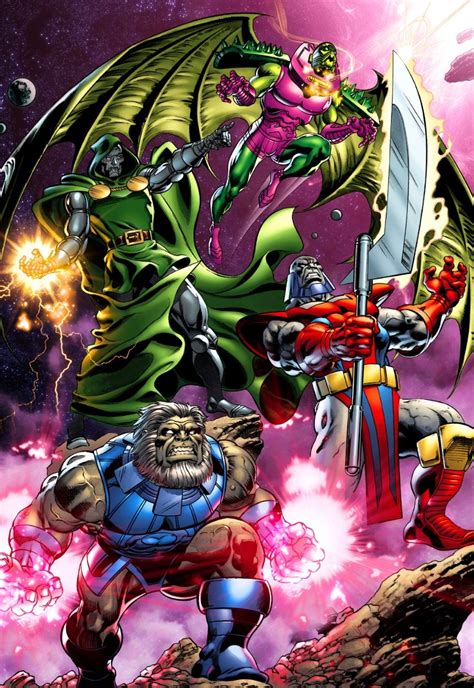 Fantastic Four Foes: Dr. Doom, Annihilus, Terrax and Blastaar - Claudio Castellini and Moose ...