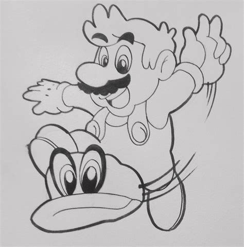 [Super Mario Odyssey] Retro style Mario & Cappy I drew today. : r/NintendoSwitch